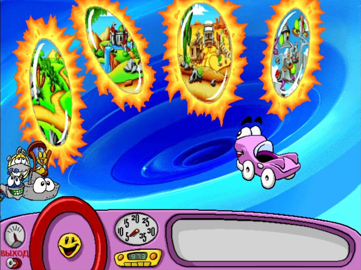 Putt-Putt Travels Through Time - геймплей игры Windows